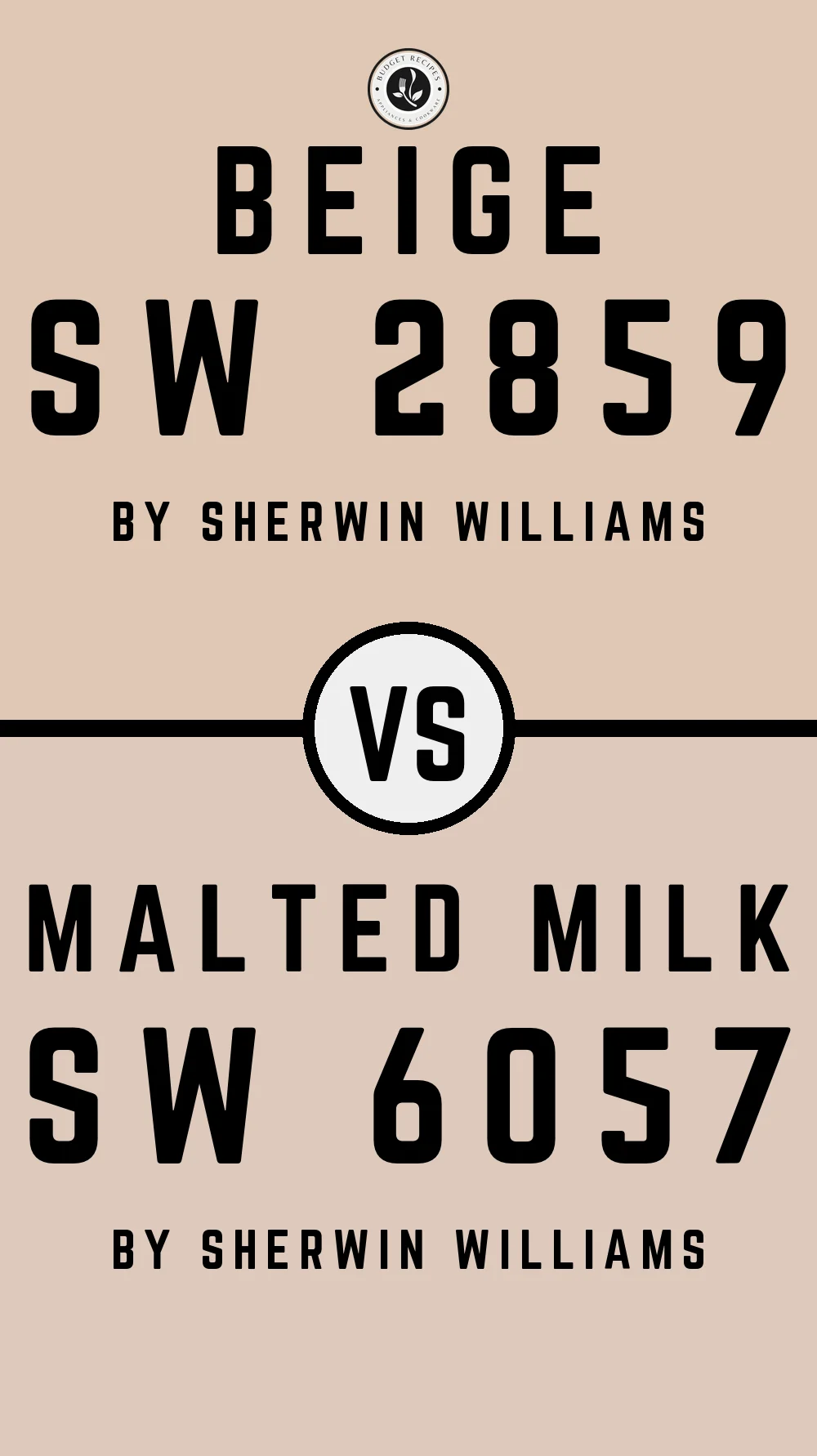 Beige SW 2859 vs Malted Milk SW 6057