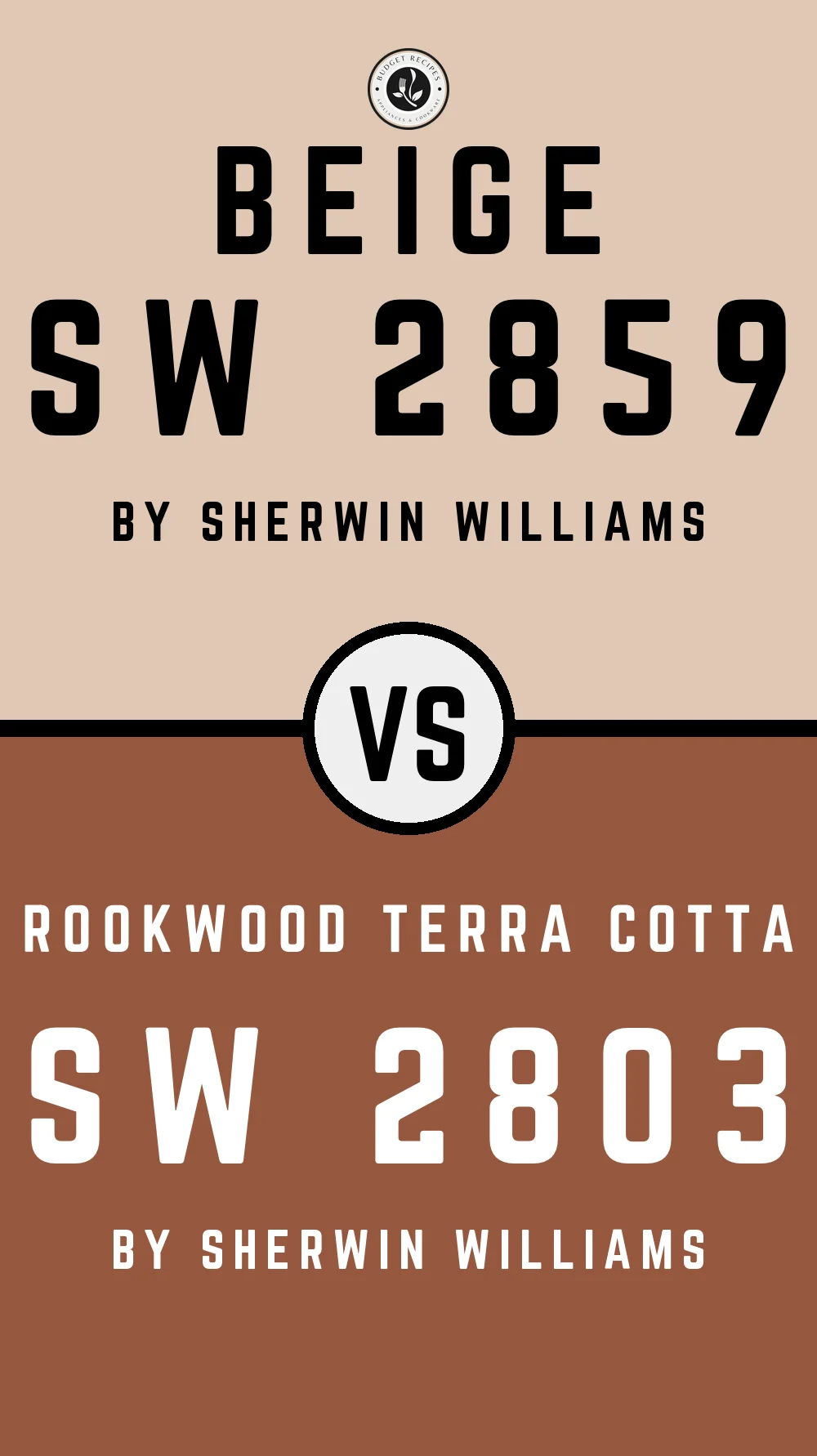 Beige SW 2859 vs Rookwood Terra Cotta SW 2803