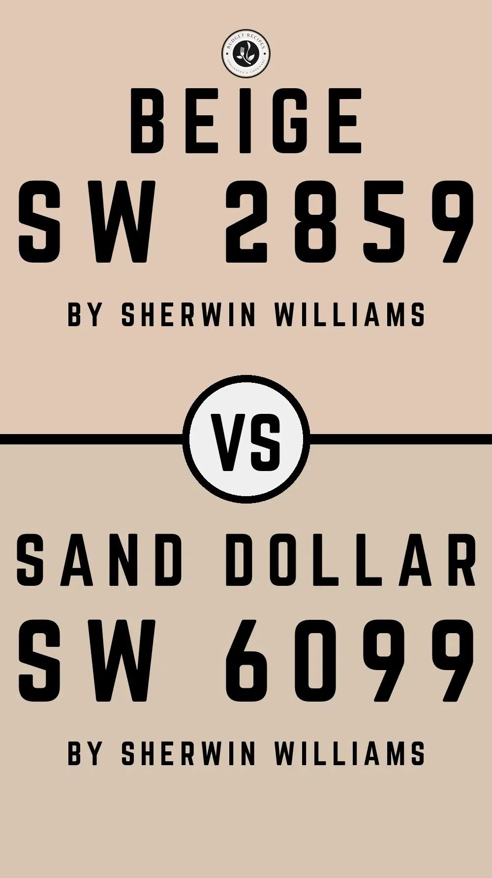 Beige SW 2859 vs Sand Dollar SW 6099