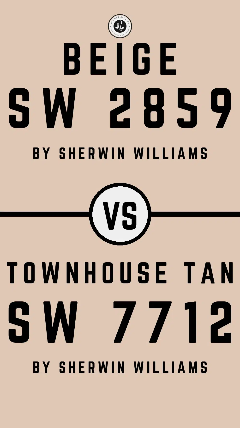 Beige SW 2859 vs Townhouse Tan SW 7712