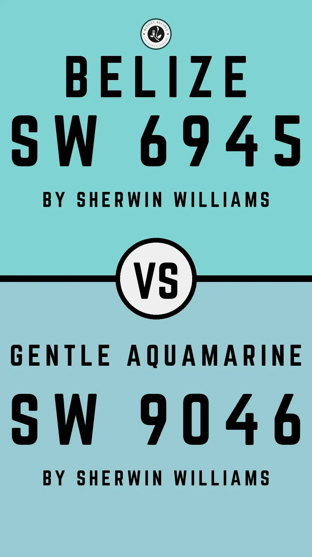 Belize SW 6945 vs Gentle Aquamarine SW 9046