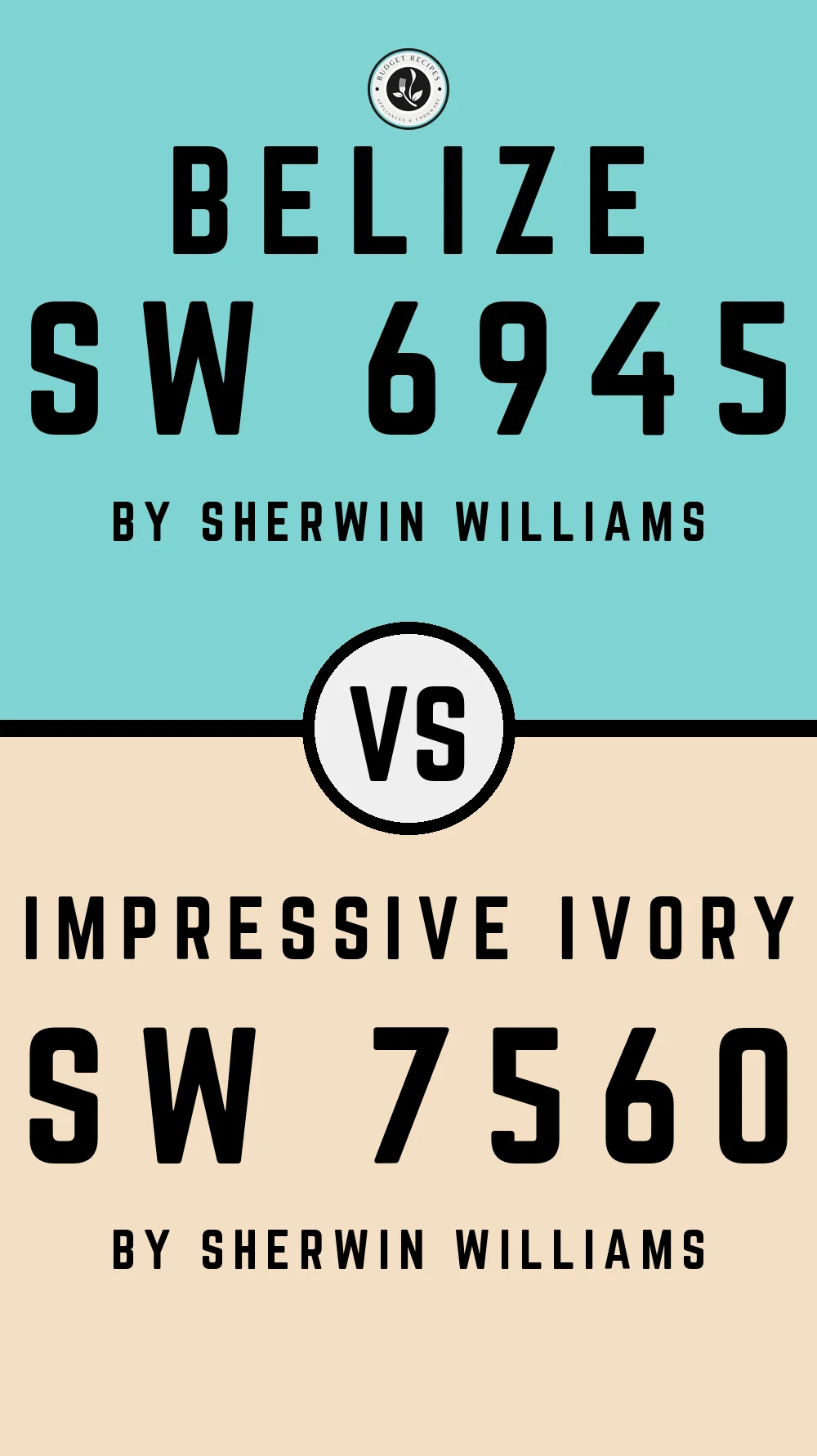 Belize SW 6945 vs Impressive Ivory SW 7560