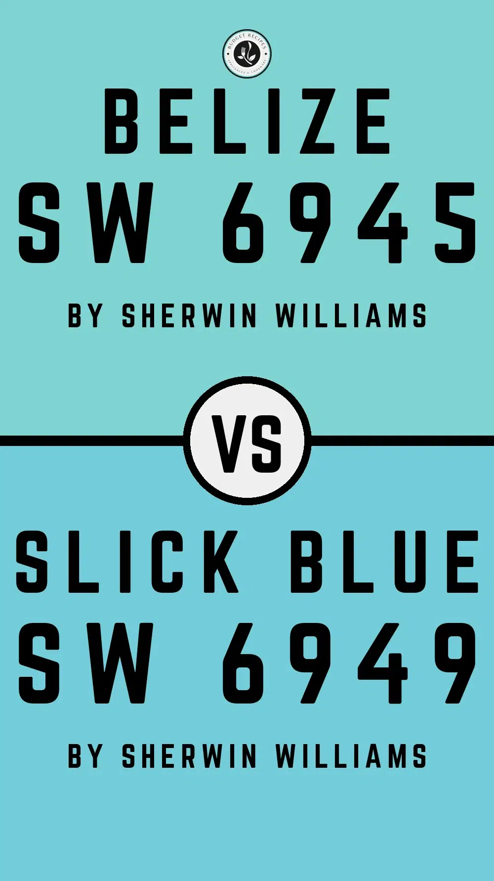 Belize SW 6945 vs Slick Blue SW 6949