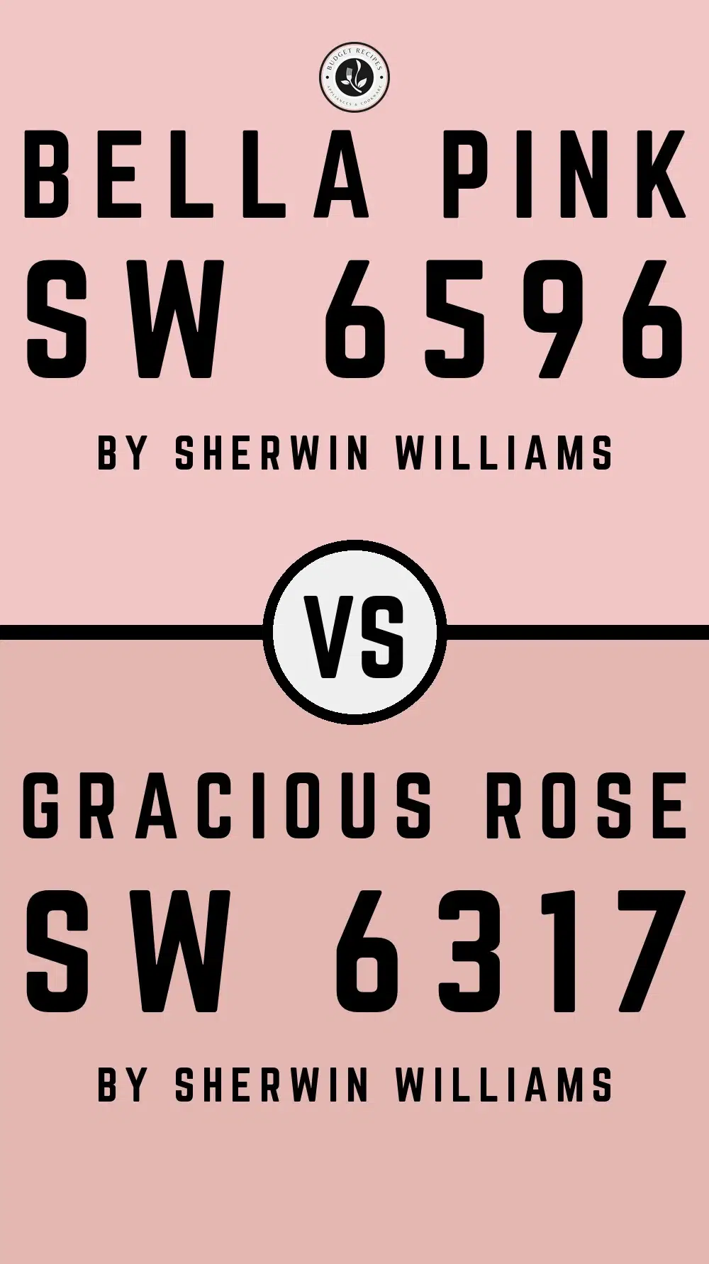Bella Pink SW 6596 vs Gracious Rose SW 6317