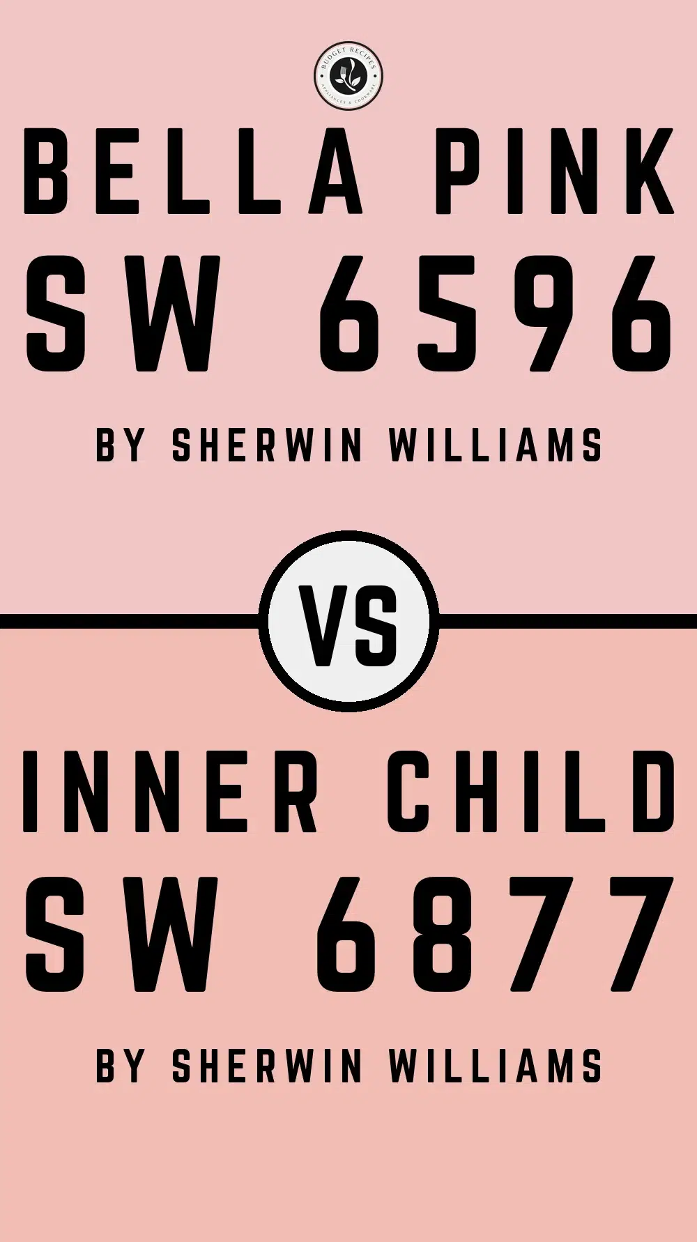 Bella Pink SW 6596 vs Inner Child SW 6877