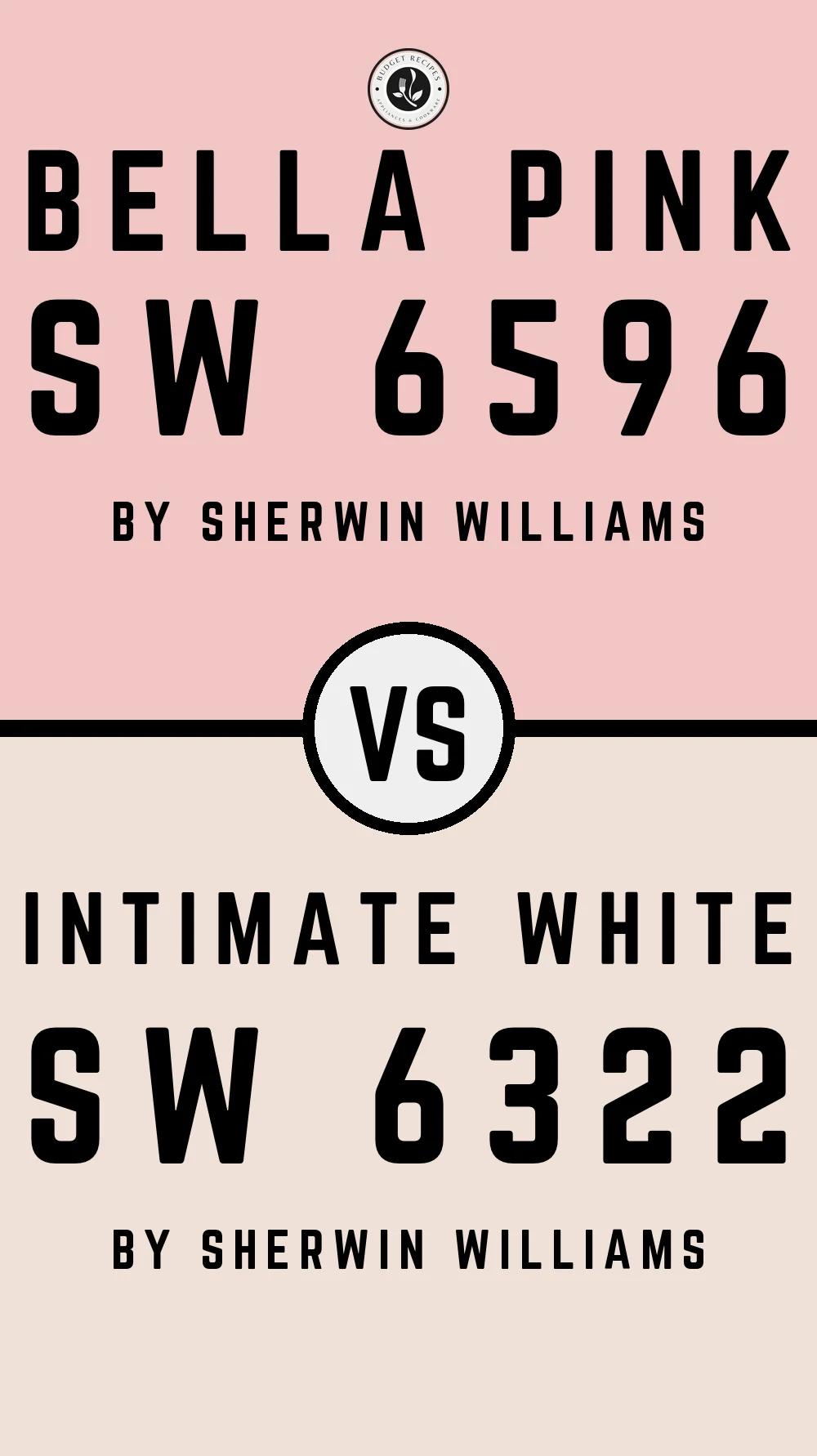 Bella Pink SW 6596 vs Intimate White SW 6322