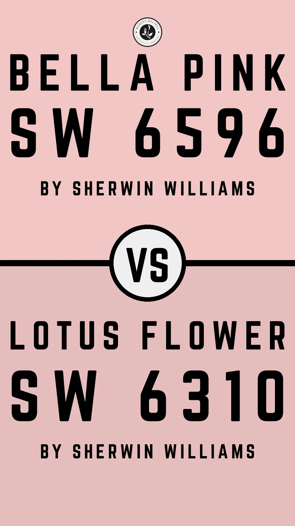 Bella Pink SW 6596 vs Lotus Flower SW 6310