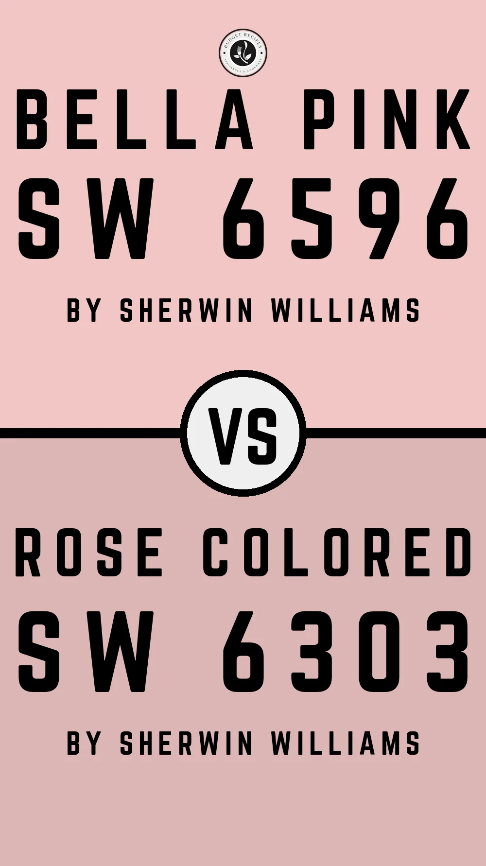 Bella Pink SW 6596 vs Rose Colored SW 6303