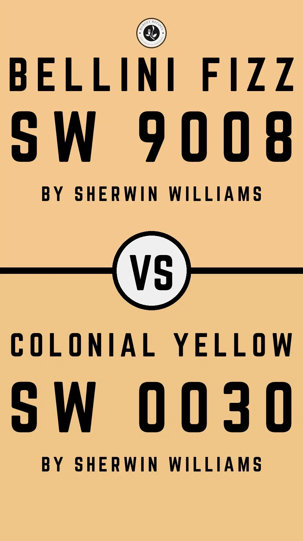 Bellini Fizz SW 9008 vs Colonial Yellow SW 0030