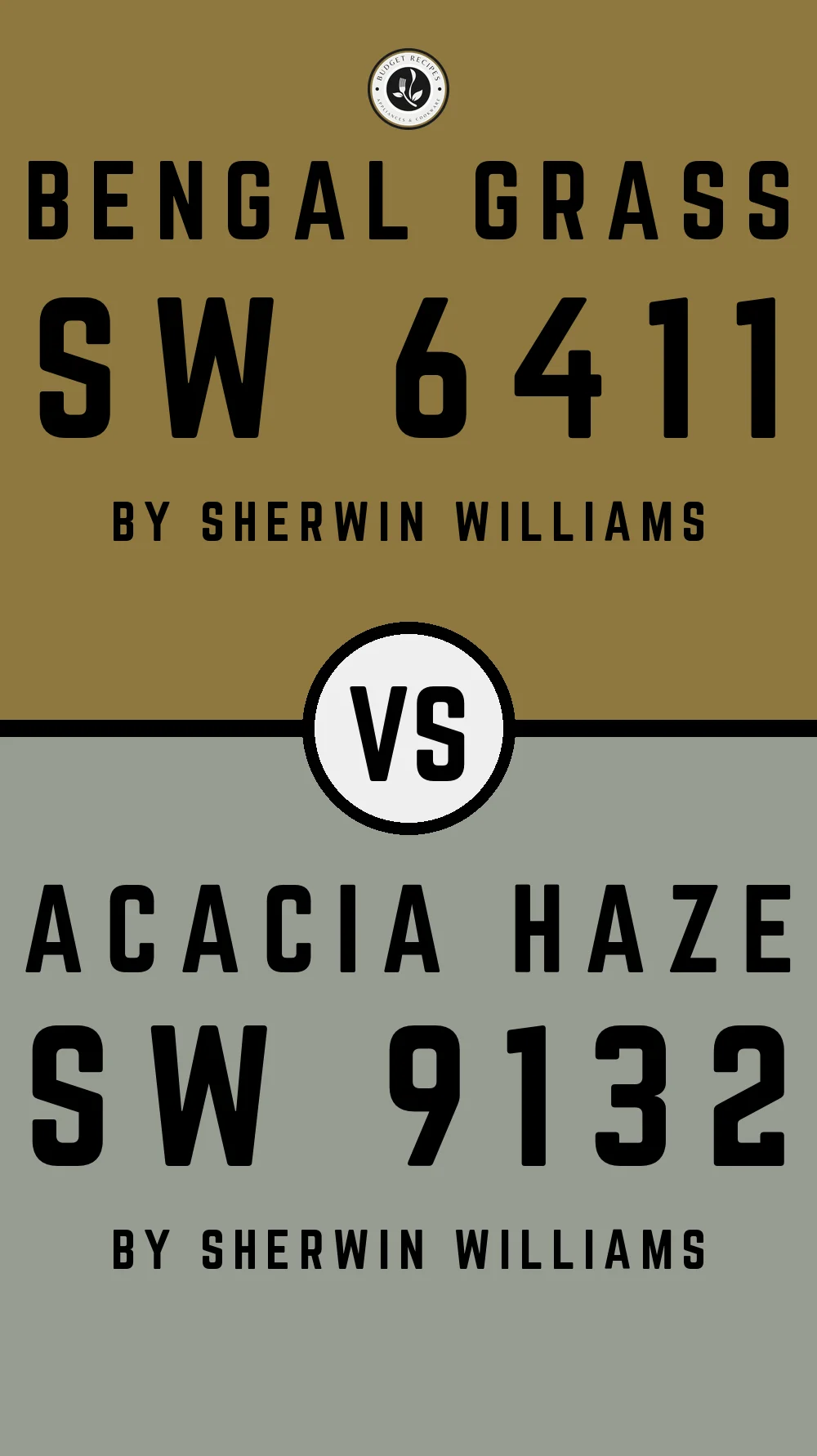 Bengal Grass SW 6411 vs Acacia Haze SW 9132