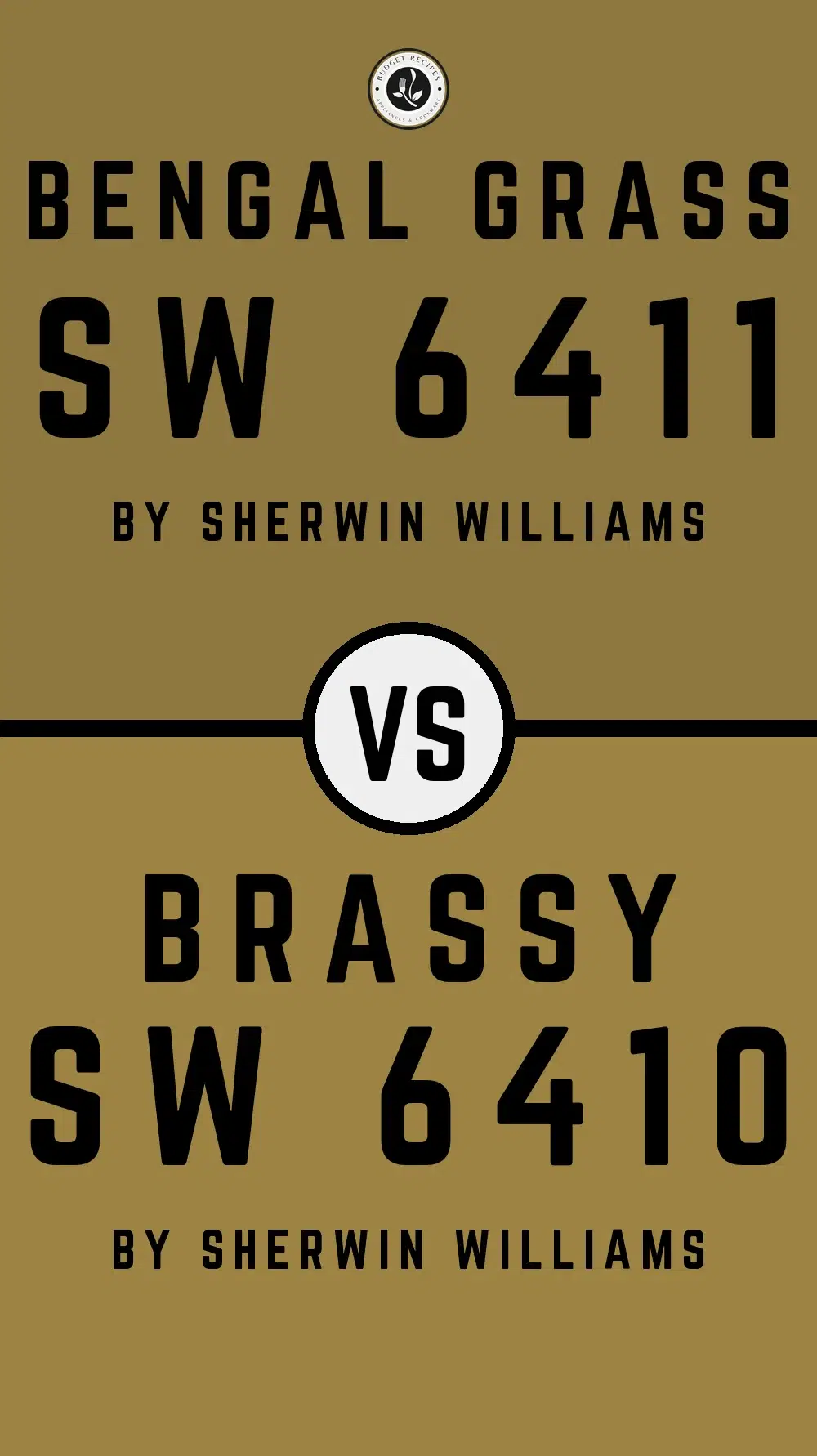 Bengal Grass SW 6411 vs Brassy SW 6410