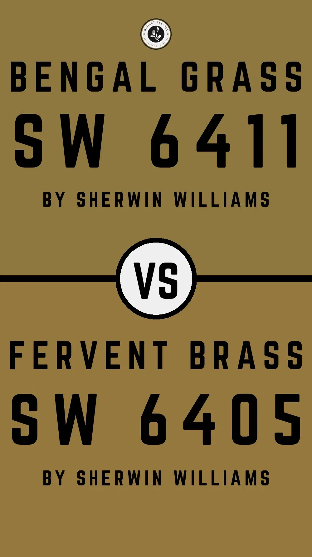 Bengal Grass SW 6411 vs Fervent Brass SW 6405