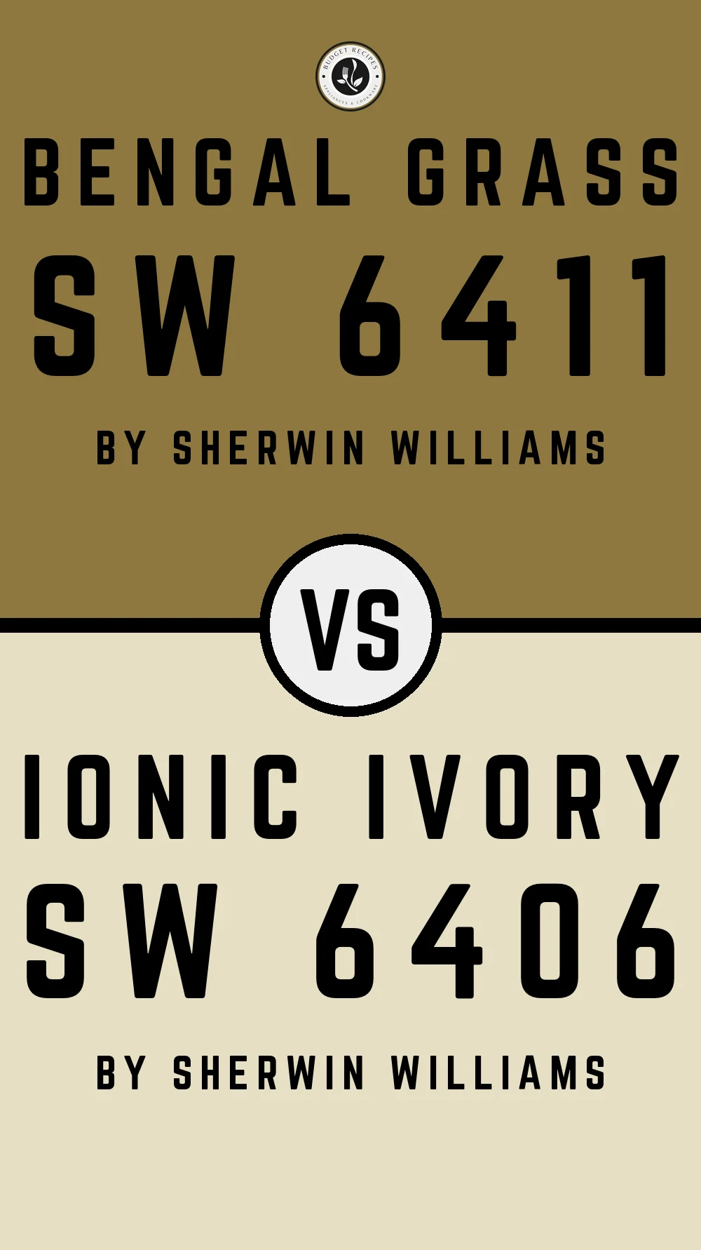 Bengal Grass SW 6411 vs Ionic Ivory SW 6406