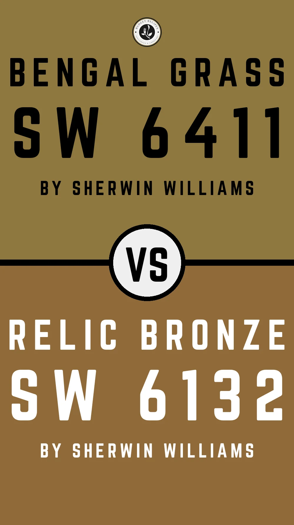 Bengal Grass SW 6411 vs Relic Bronze SW 6132