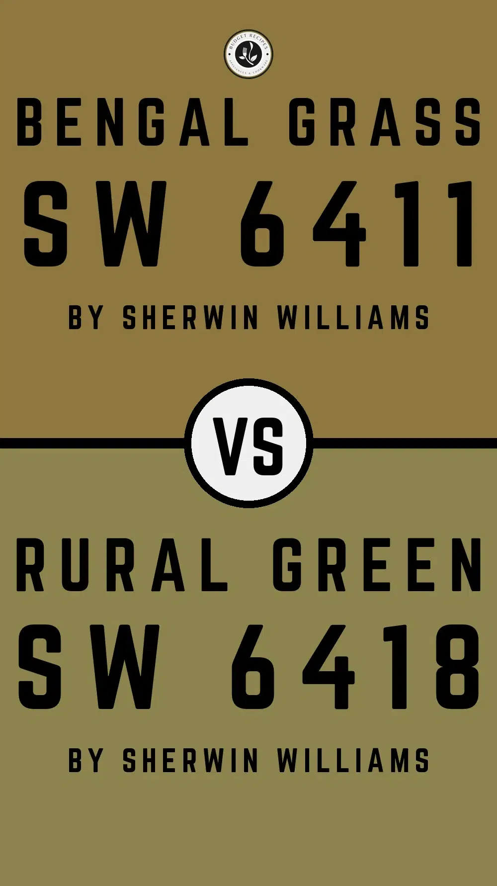 Bengal Grass SW 6411 vs Rural Green SW 6418