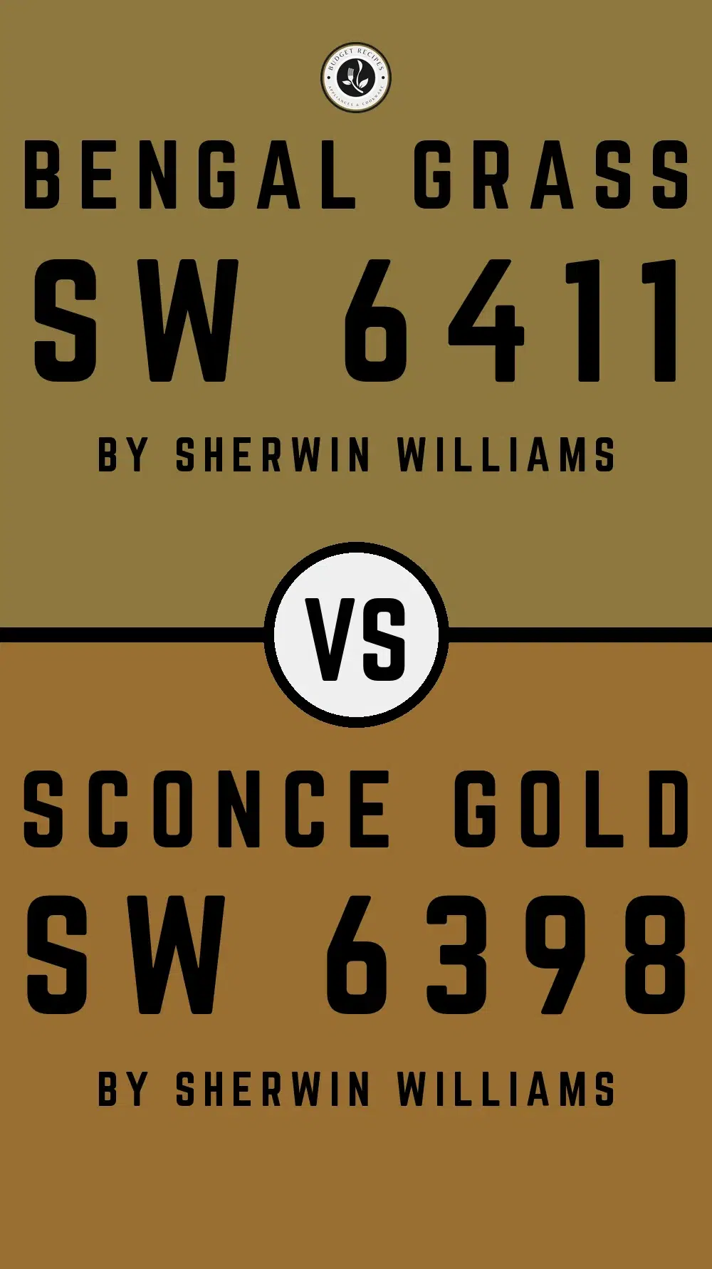 Bengal Grass SW 6411 vs Sconce Gold SW 6398