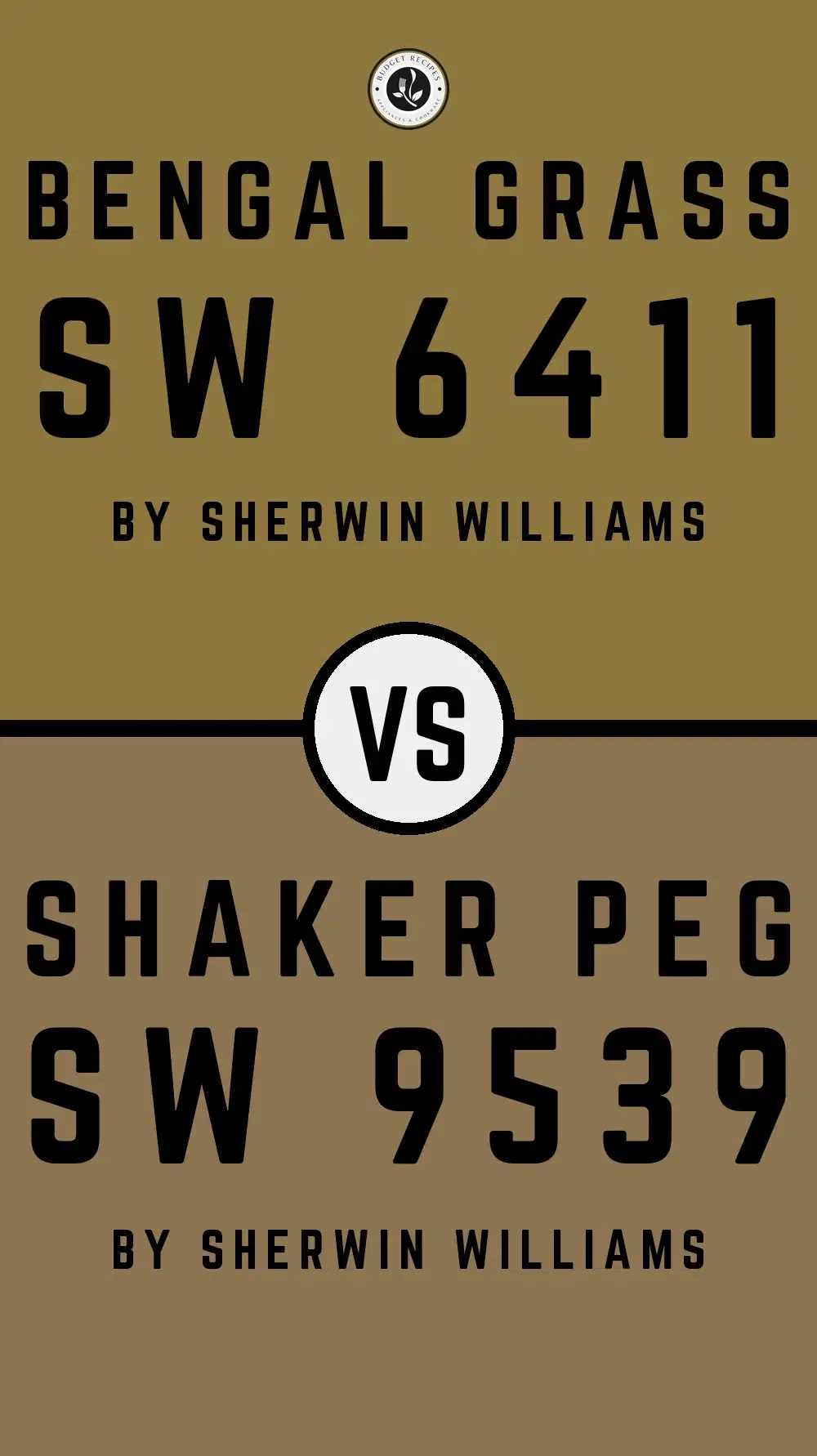 Bengal Grass SW 6411 vs Shaker Peg SW 9539