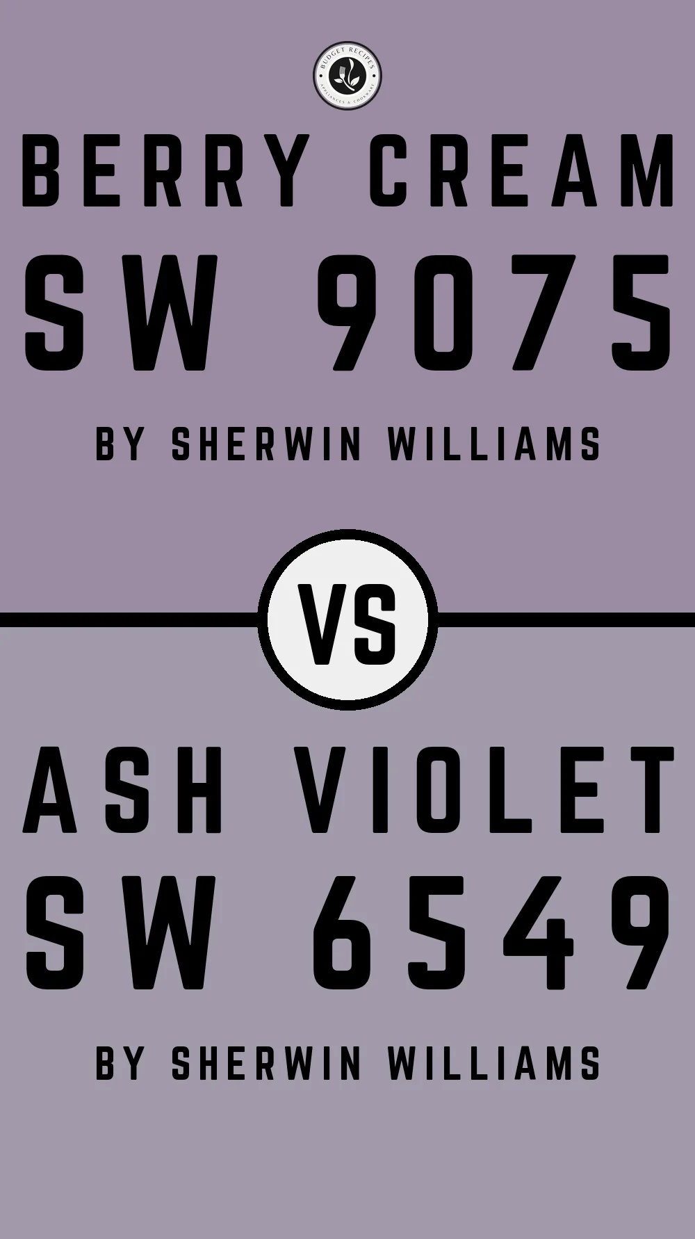 Berry Cream SW 9075 vs Ash Violet SW 6549