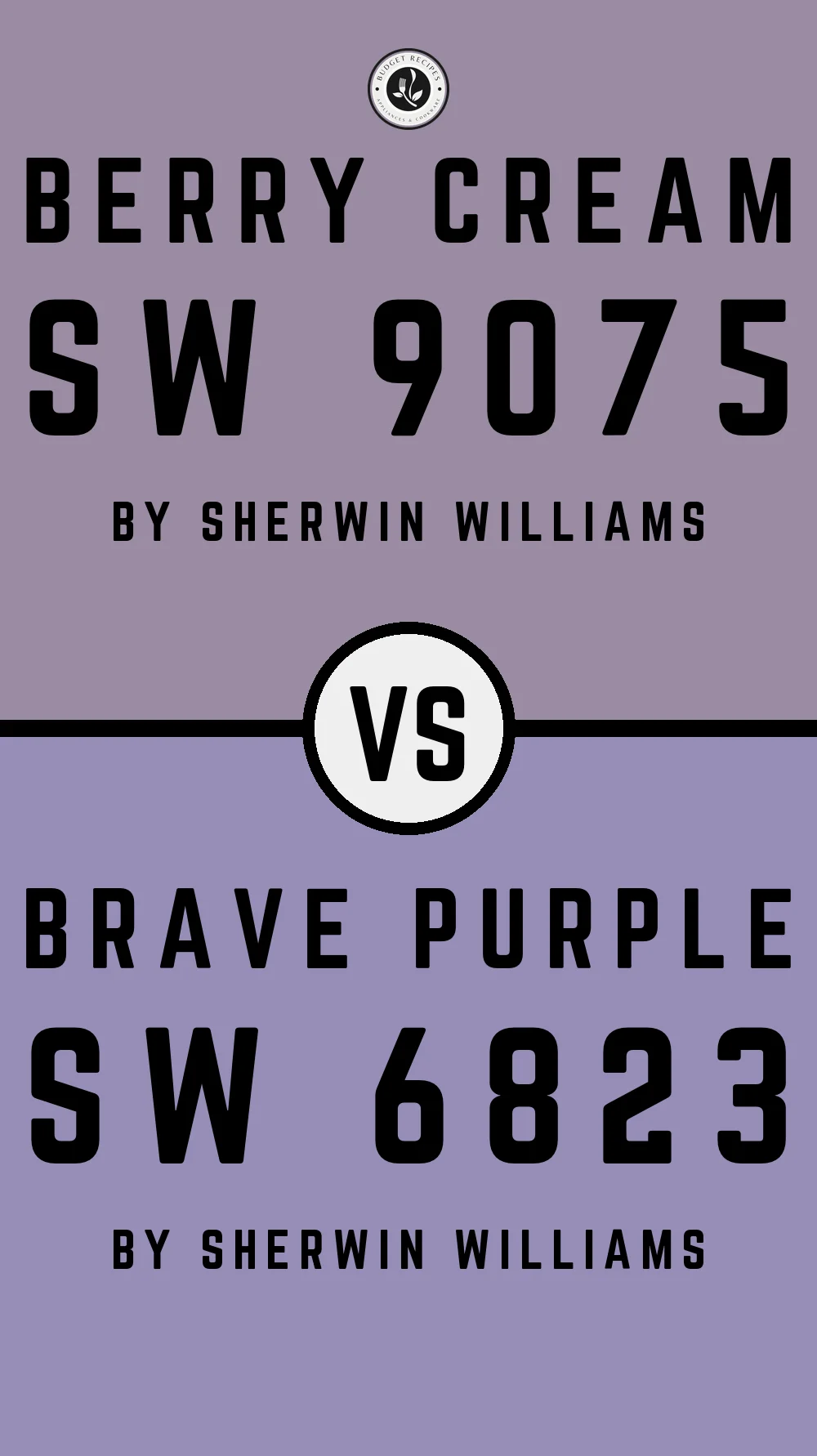 Berry Cream SW 9075 vs Brave Purple SW 6823