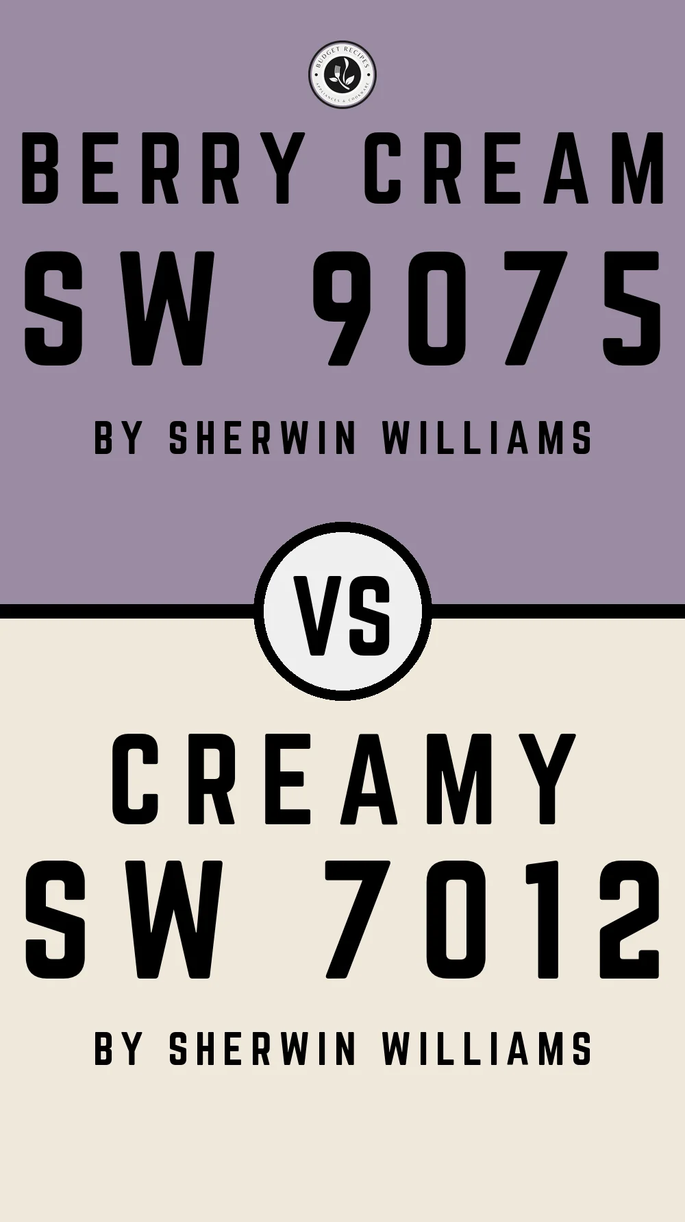 Berry Cream SW 9075 vs Creamy SW 7012