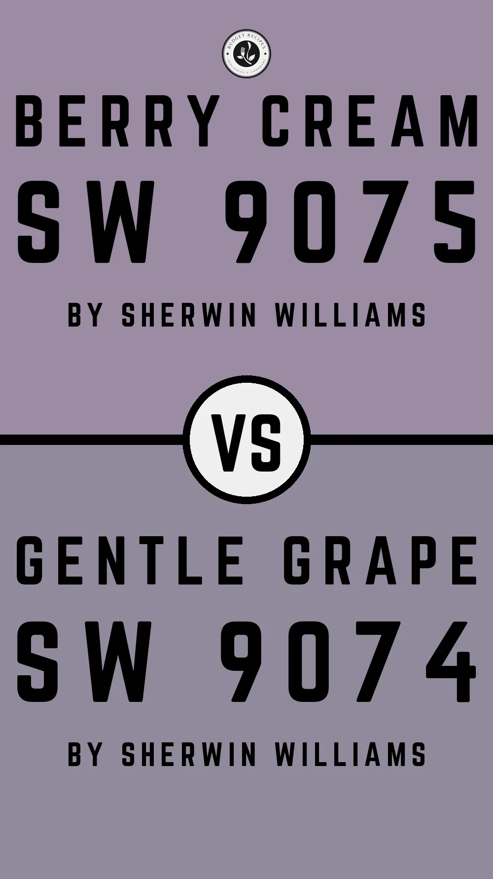 Berry Cream SW 9075 vs Gentle Grape SW 9074