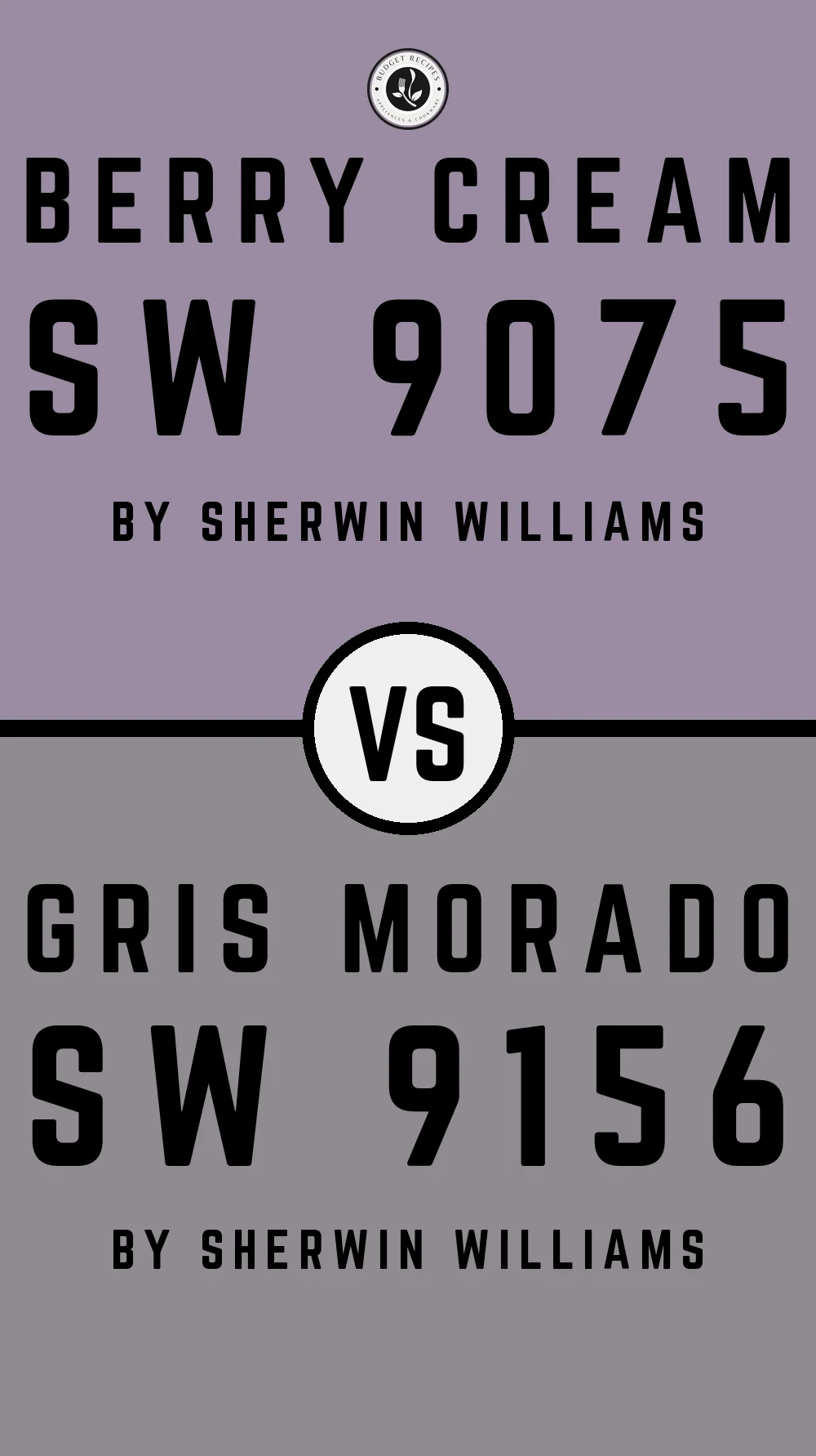 Berry Cream SW 9075 vs Gris Morado SW 9156