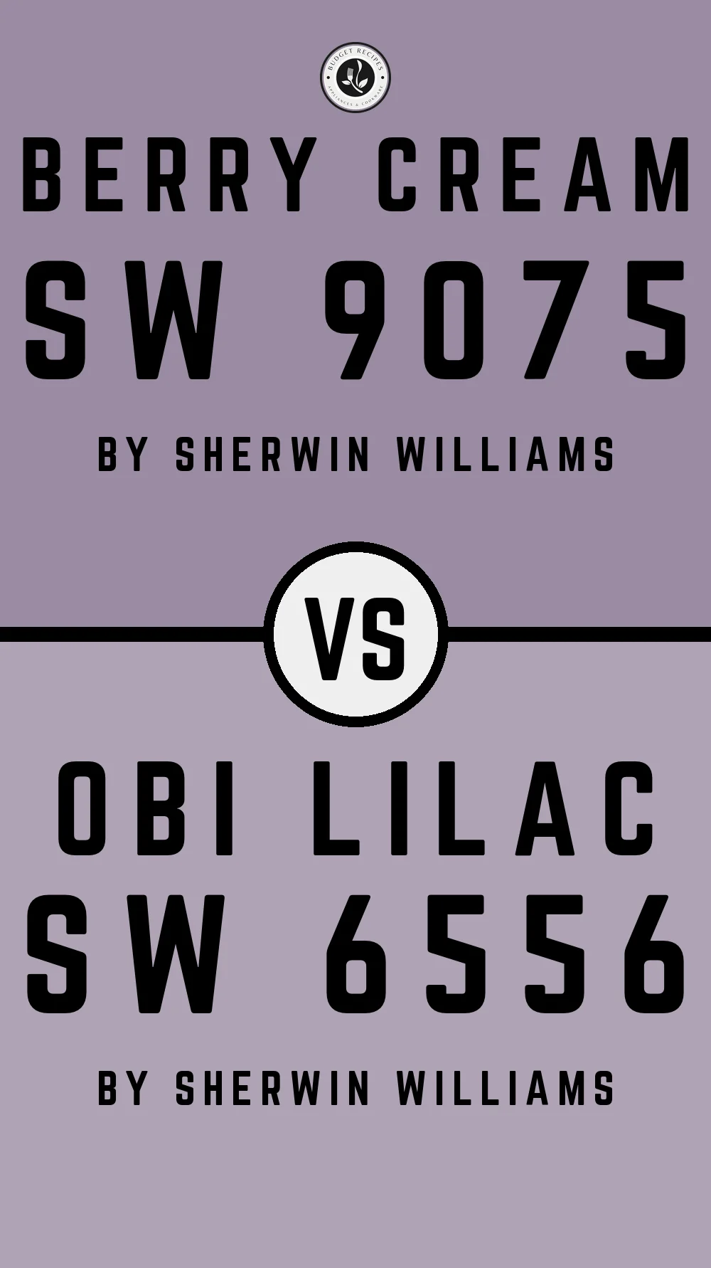 Berry Cream SW 9075 vs Obi Lilac SW 6556