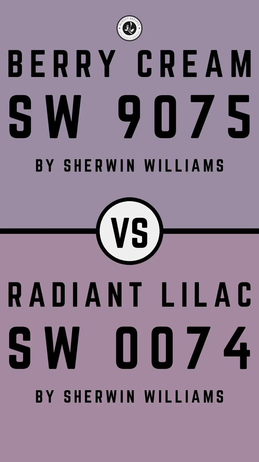 Berry Cream SW 9075 vs Radiant Lilac SW 0074