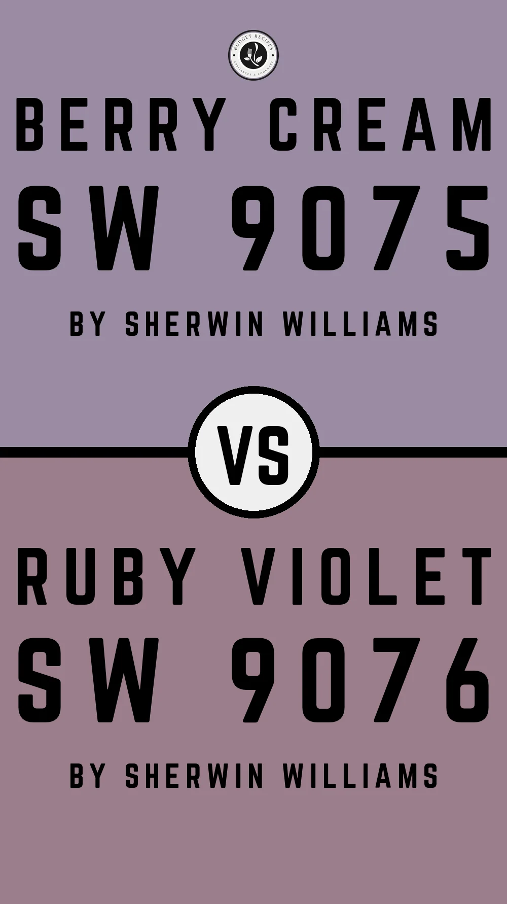 Berry Cream SW 9075 vs Ruby Violet SW 9076