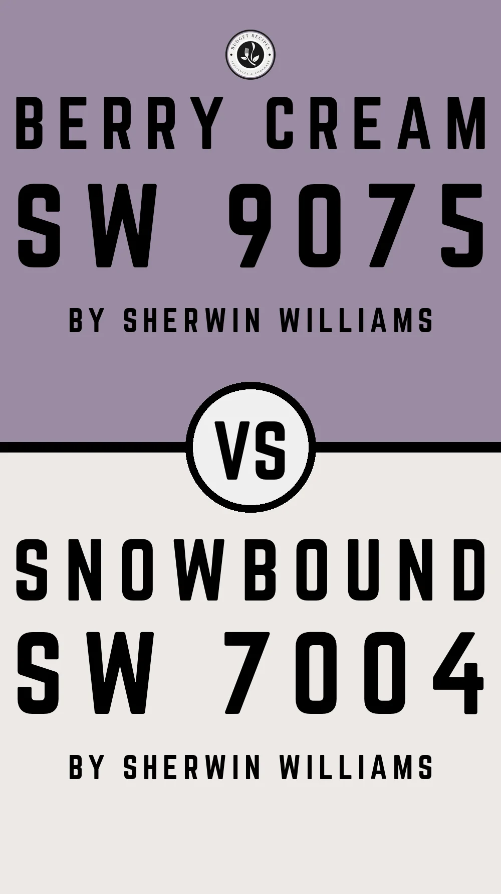 Berry Cream SW 9075 vs Snowbound SW 7004