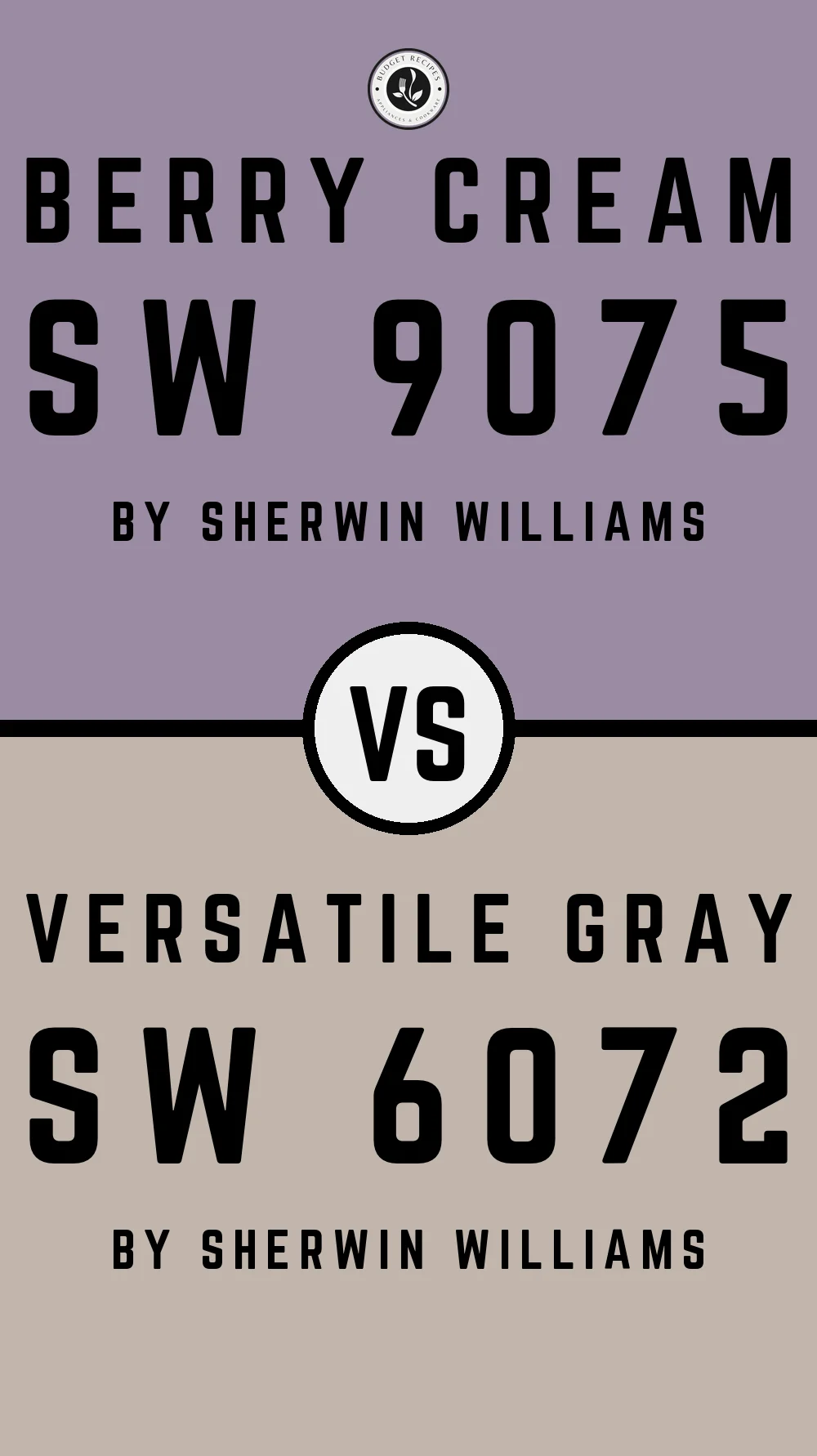 Berry Cream SW 9075 vs Versatile Gray SW 6072