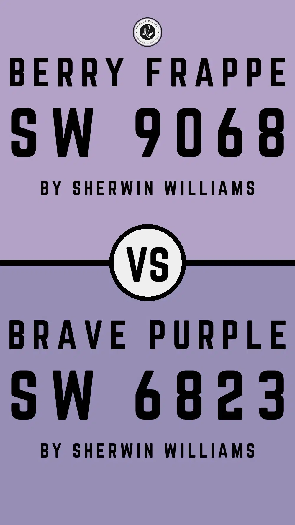 Berry Frappe SW 9068 vs Brave Purple SW 6823