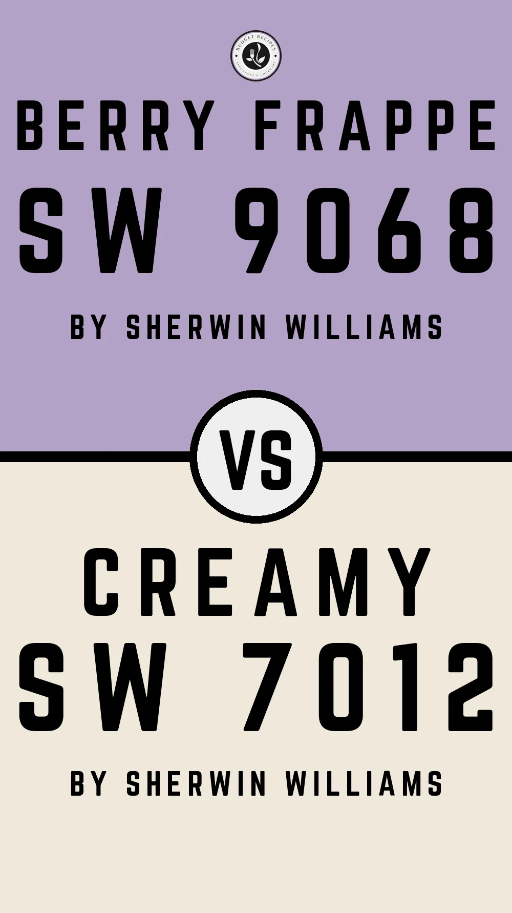 Berry Frappe SW 9068 vs Creamy SW 7012