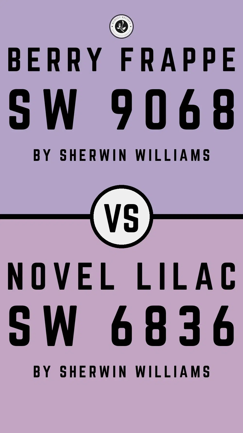 Berry Frappe SW 9068 vs Novel Lilac SW 6836