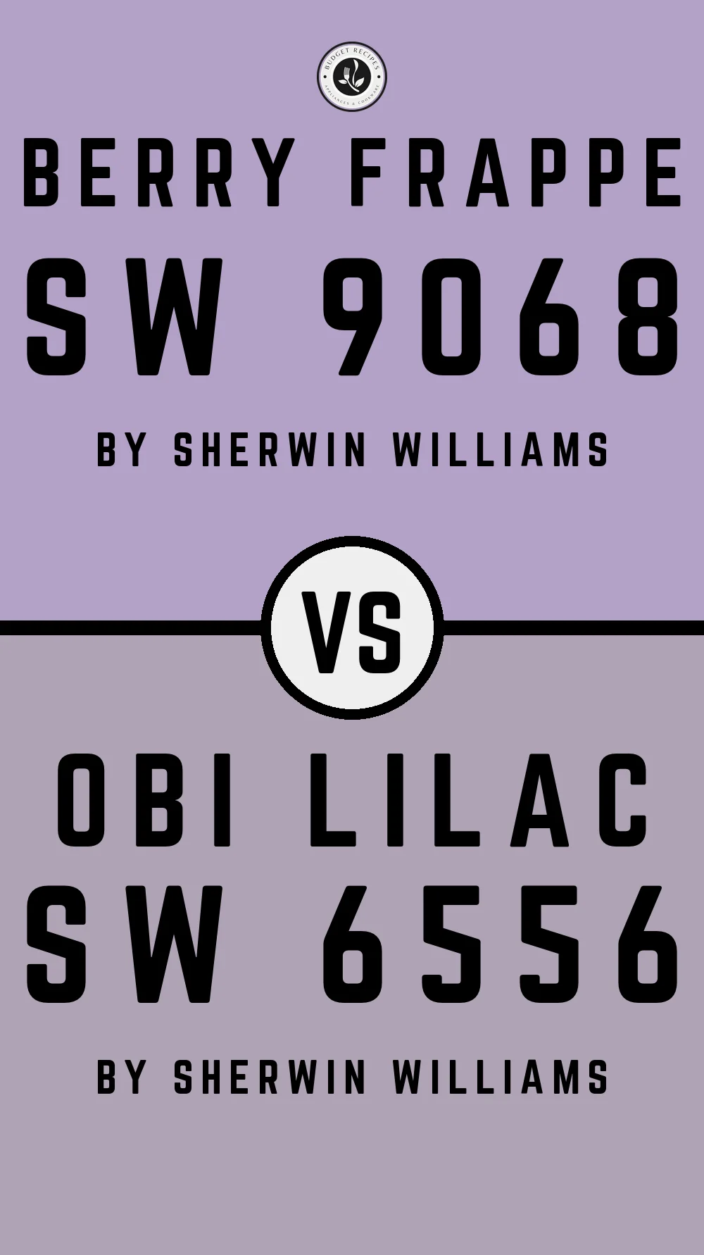 Berry Frappe SW 9068 vs Obi Lilac SW 6556