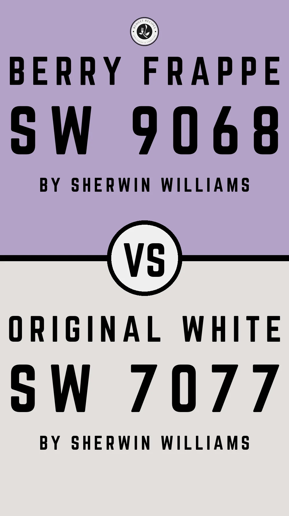 Berry Frappe SW 9068 vs Original White SW 7077