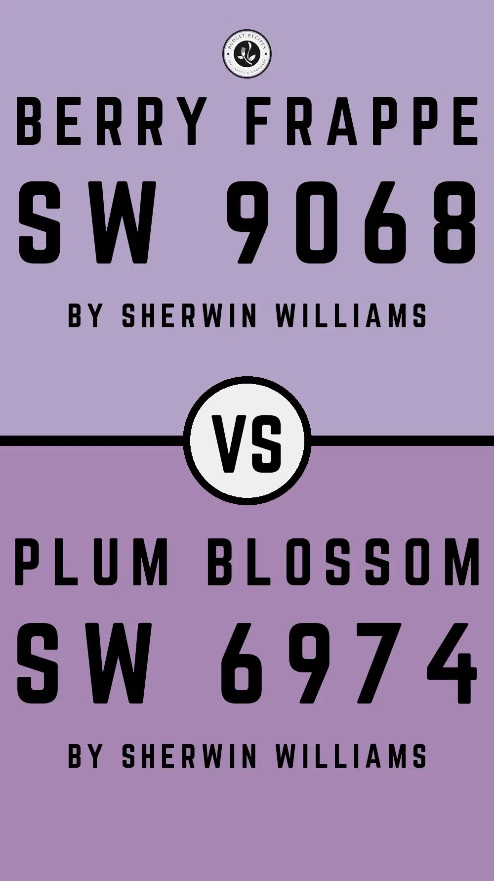 Berry Frappe SW 9068 vs Plum Blossom SW 6974
