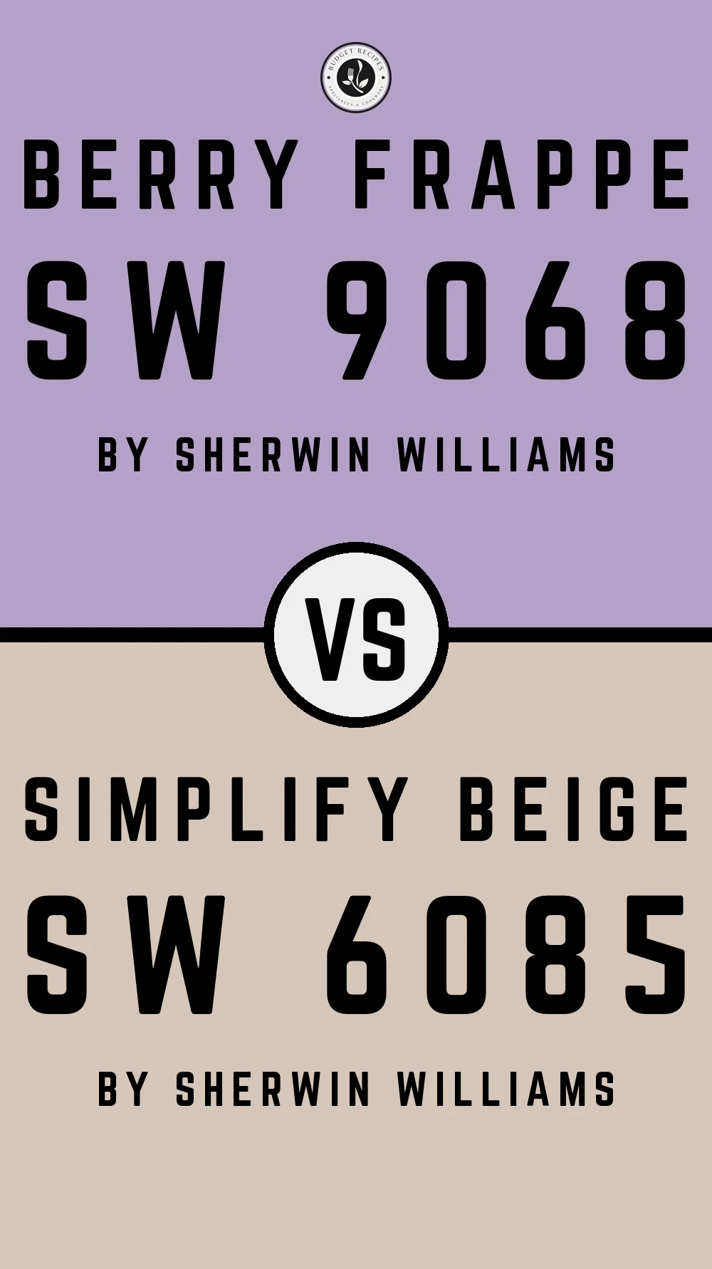 Berry Frappe SW 9068 vs Simplify Beige SW 6085