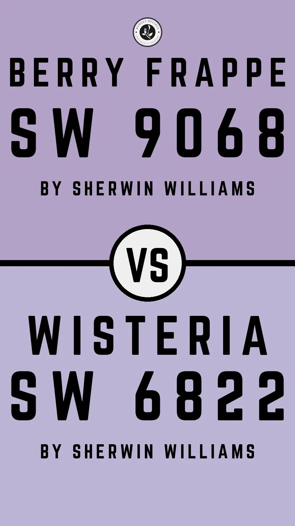 Berry Frappe SW 9068 vs Wisteria SW 6822