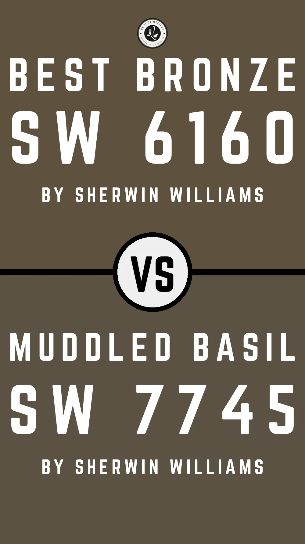 Best Bronze SW 6160 vs Muddled Basil SW 7745