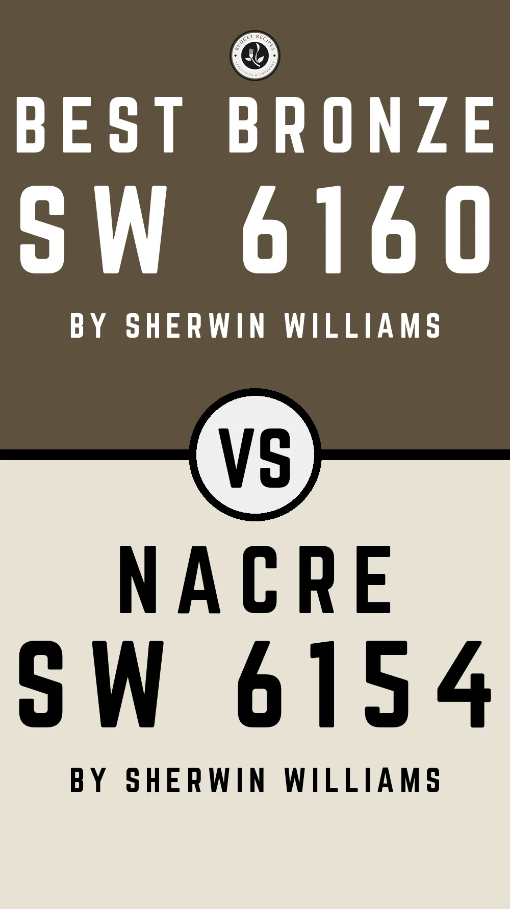 Best Bronze SW 6160 vs Nacre SW 6154