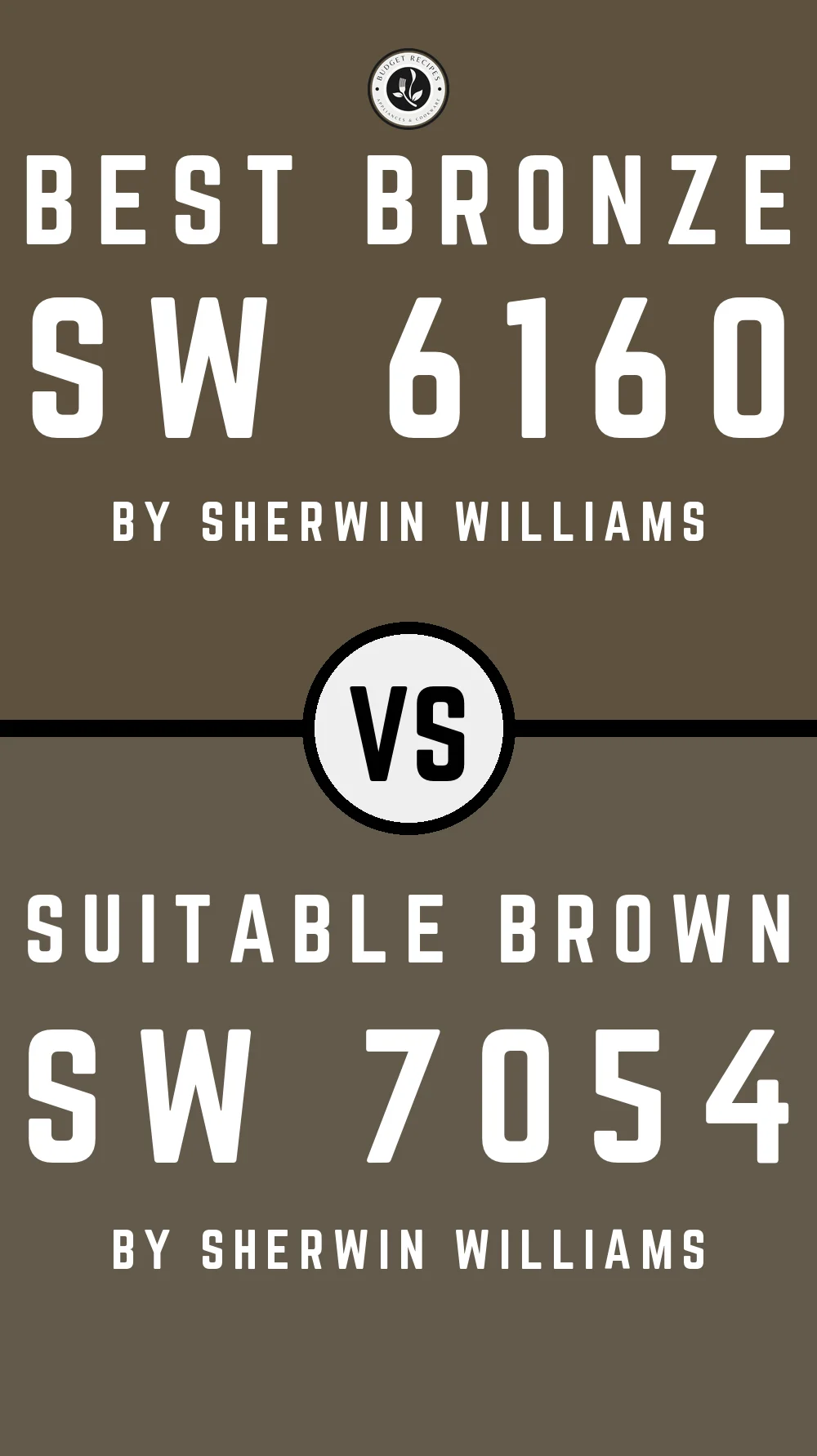 Best Bronze SW 6160 vs Suitable Brown SW 7054