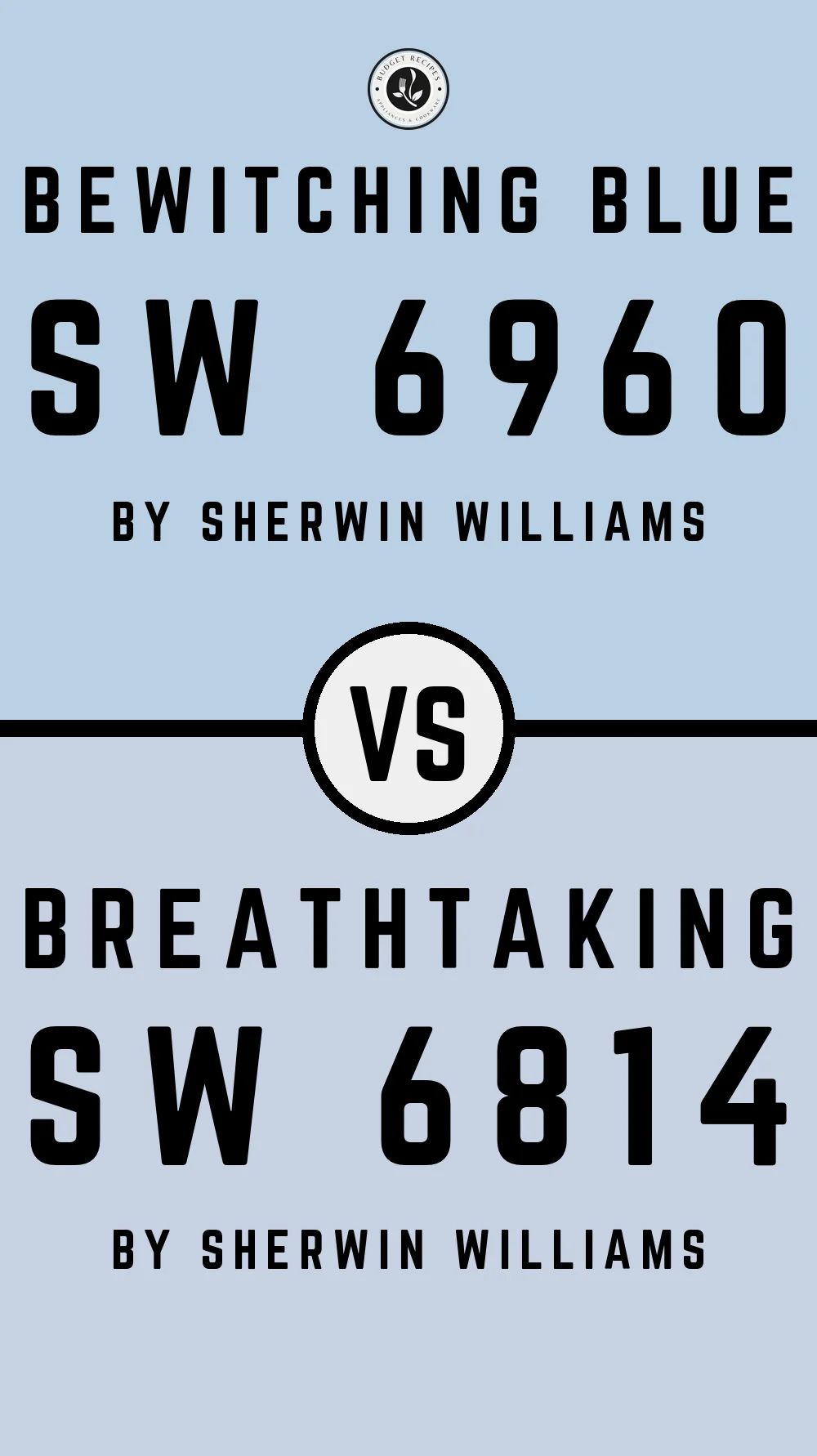 Bewitching Blue SW 6960 vs Breathtaking SW 6814