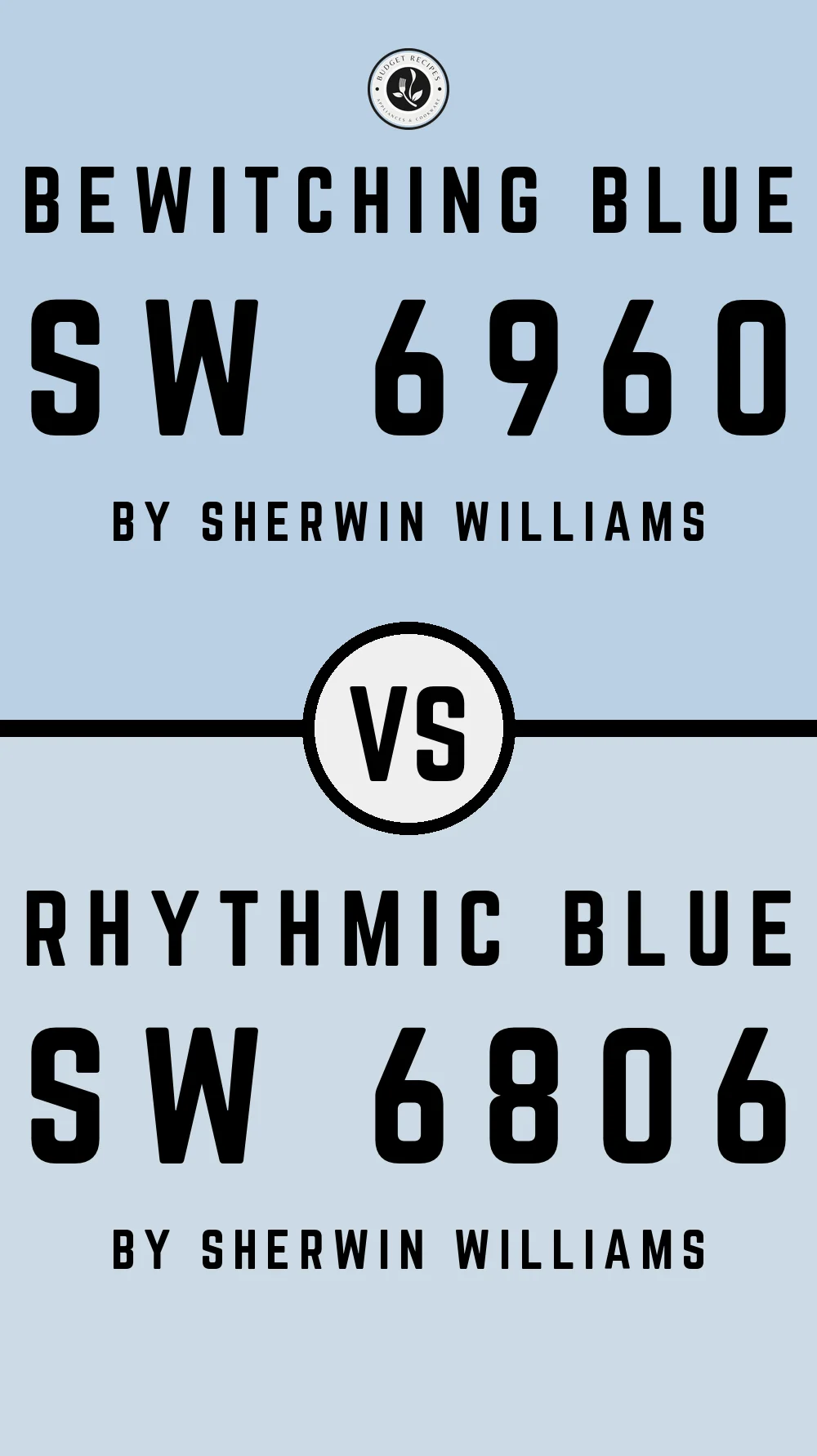 Bewitching Blue SW 6960 vs Rhythmic Blue SW 6806