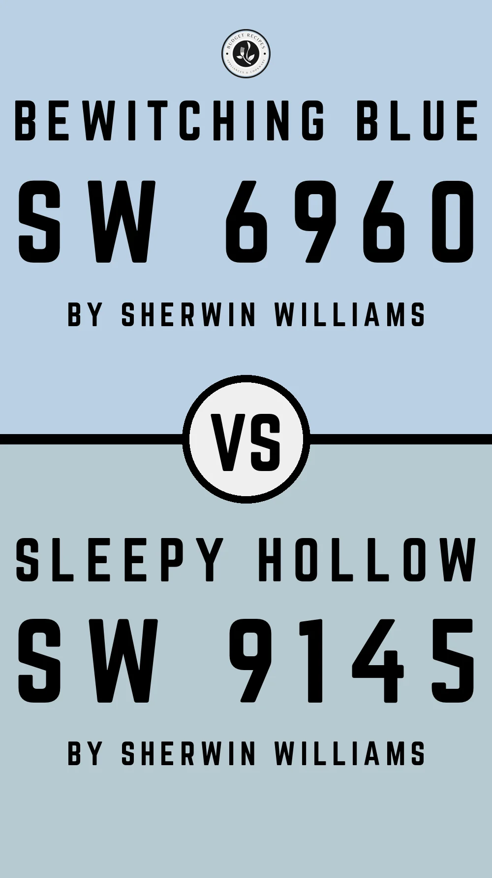 Bewitching Blue SW 6960 vs Sleepy Hollow SW 9145