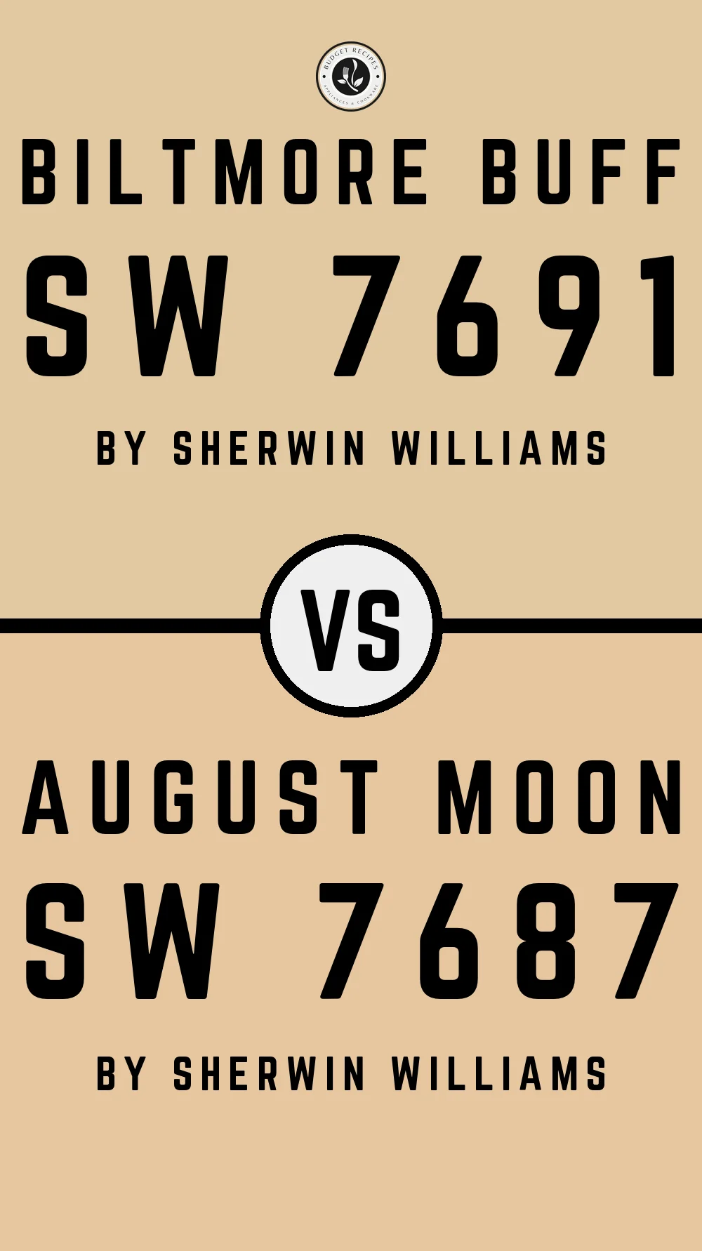 Biltmore Buff SW 7691 vs August Moon SW 7687