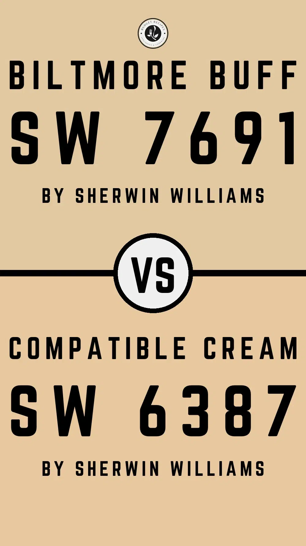 Biltmore Buff SW 7691 vs Compatible Cream SW 6387