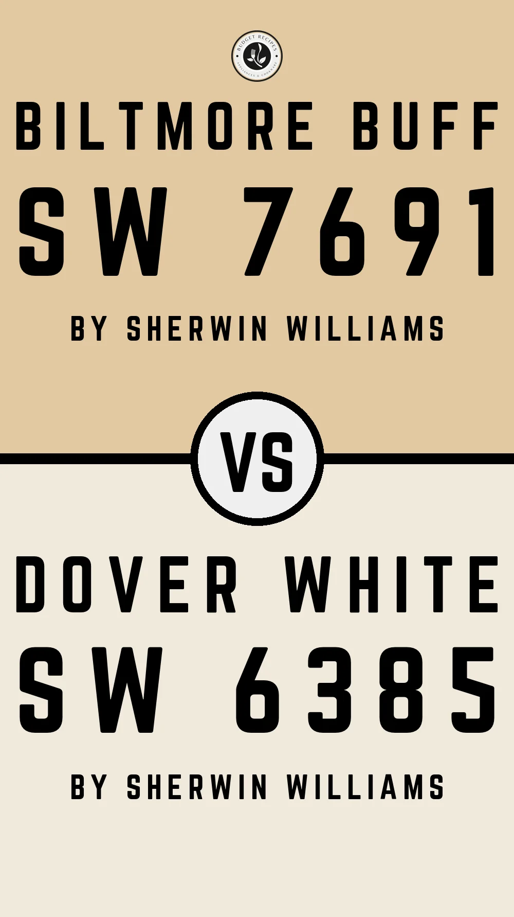 Biltmore Buff SW 7691 vs Dover White SW 6385