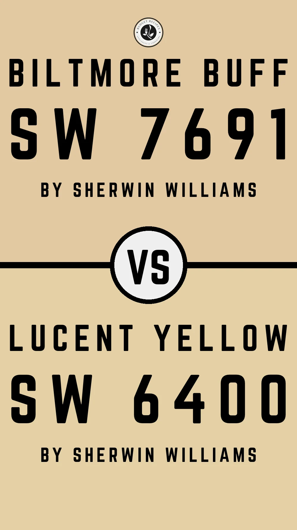 Biltmore Buff SW 7691 vs Lucent Yellow SW 6400