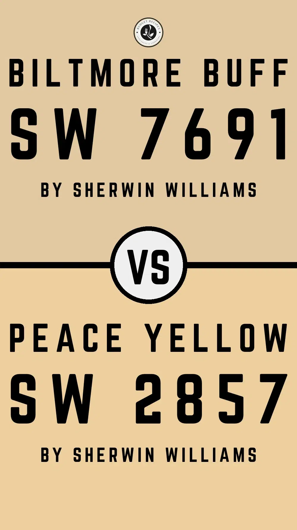 Biltmore Buff SW 7691 vs Peace Yellow SW 2857